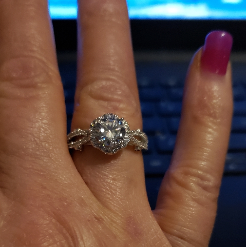 14kt gold plated engagement ring